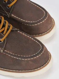 Anfibi tacco 1cm camoscio beige