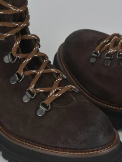 Anfibi tacco 3cm camoscio testa