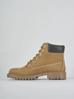 Anfibi tacco 1cm nabuk marrone