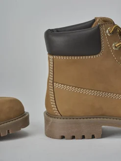 Anfibi tacco 1cm nabuk marrone