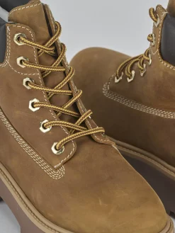 Anfibi tacco 3cm nabuk marrone