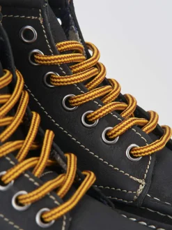 Anfibi tacco 1cm nabuk nero