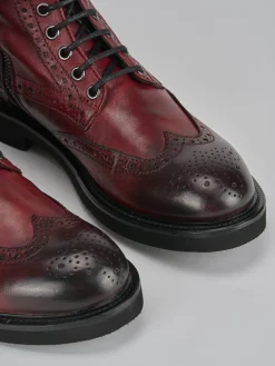 Anfibi tacco 2cm pelle bordo'