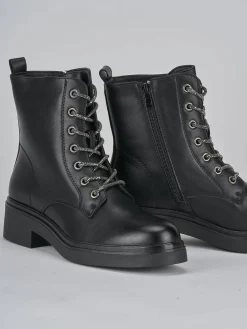 Anfibi tacco 1cm pelle nero