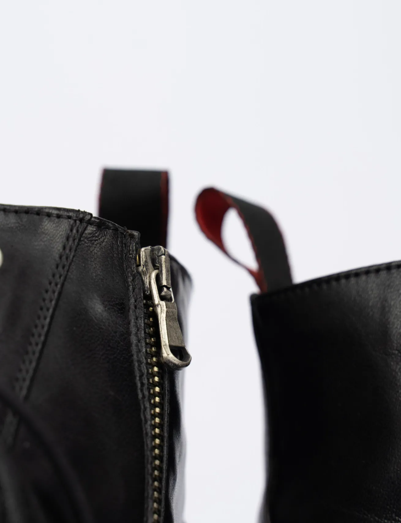 Anfibi tacco 1cm pelle nero