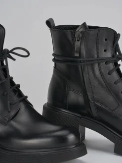 Anfibi tacco 6cm pelle nero