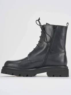 Anfibi tacco 2cm pelle nero