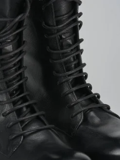 Anfibi tacco 2cm pelle nero