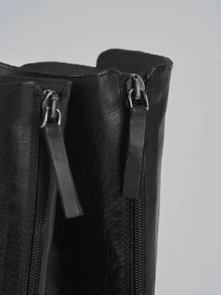 Anfibi tacco 2cm pelle nero