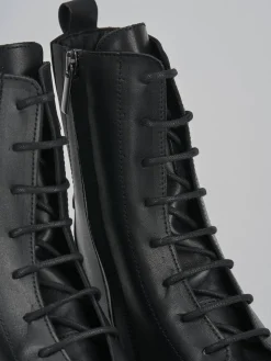 Anfibi tacco 3cm pelle nero