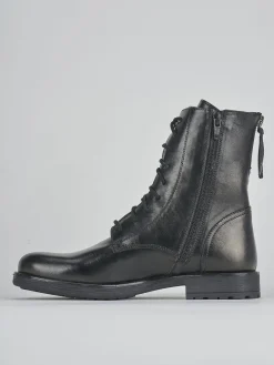 Anfibi tacco 2cm pelle nero