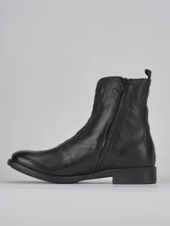 Anfibi tacco 3cm pelle nero