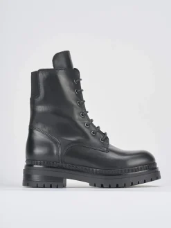 Anfibi tacco 3cm pelle nero