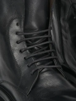 Anfibi tacco 2cm pelle nero