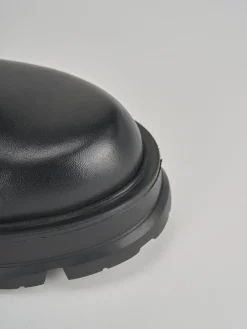 Anfibi tacco 3cm pelle nero