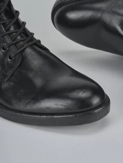 Anfibi tacco 1cm pelle nero