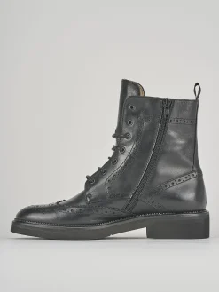 Anfibi tacco 2cm pelle nero