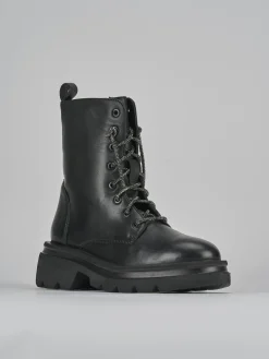 Anfibi tacco 2cm pelle nero