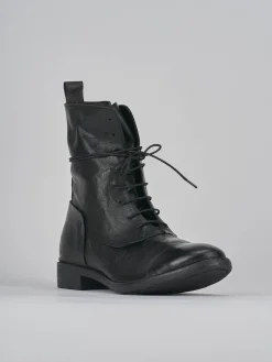 Anfibi tacco 1cm pelle nero