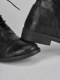 Anfibi tacco 1cm pelle nero