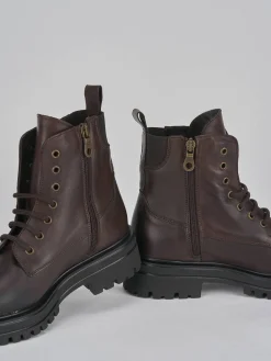 Anfibi tacco 3cm pelle testa