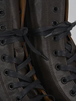 Anfibi tacco 2cm pelle testa