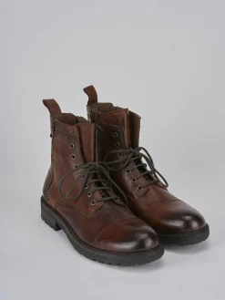 Anfibio tacco 1 cm marrone pelle