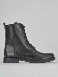 Anfibio tacco 2 cm nero pelle