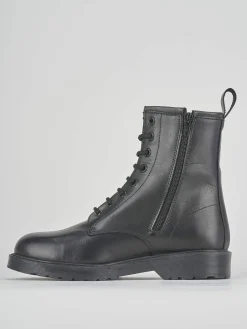 Anfibio tacco 2 cm nero pelle