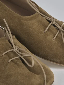 Ballerine tacco 1cm camoscio beige