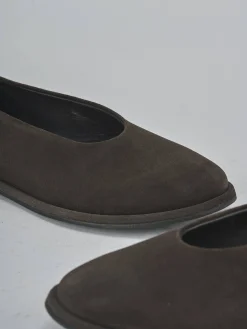 Ballerine tacco 1cm camoscio testa