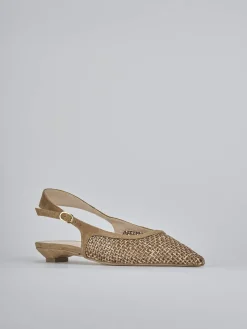 Ballerine tacco 2cm camoscio beige