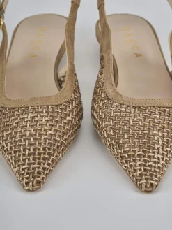 Ballerine tacco 2cm camoscio beige