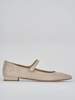 Ballerine tacco 1cm camoscio rosa