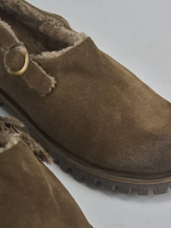 Ballerine tacco 1cm camoscio beige