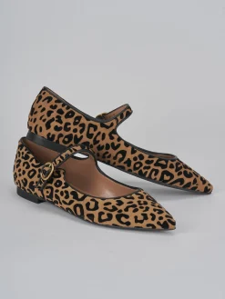 Ballerine tacco 1cm camoscio multicolor