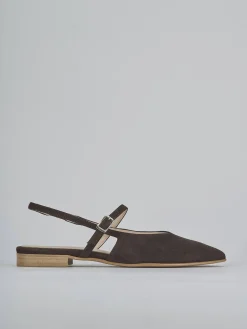 Ballerine tacco 1cm camoscio testa