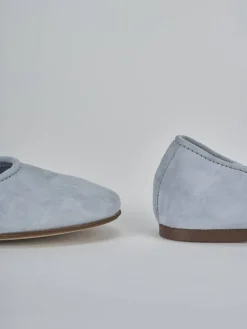 Ballerine tacco 1cm camoscio jeans