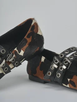 Ballerine tacco 1cm cavallino multicolor