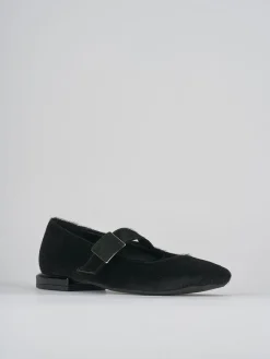 Ballerine tacco 1cm cavallino nero