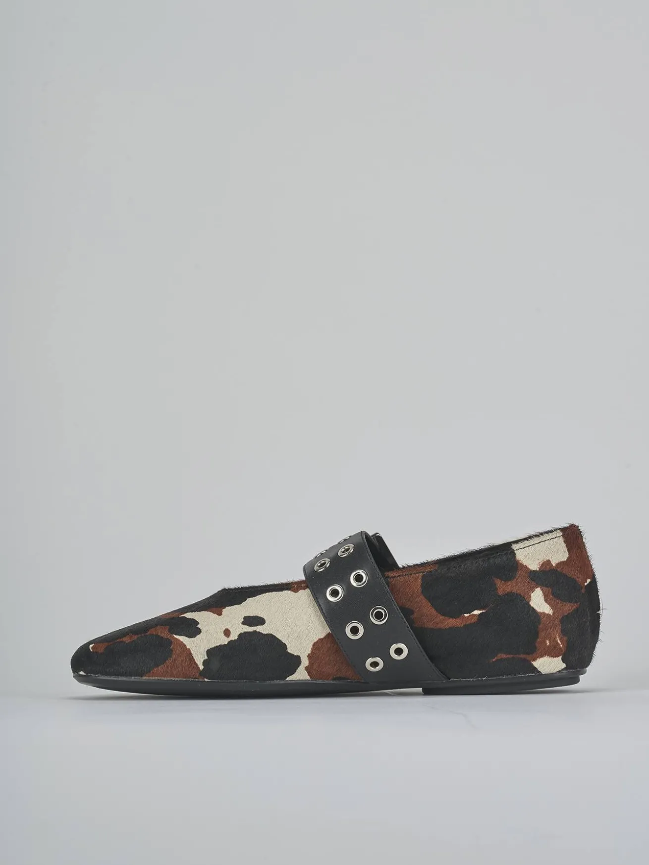 Ballerine tacco 1cm cavallino multicolor