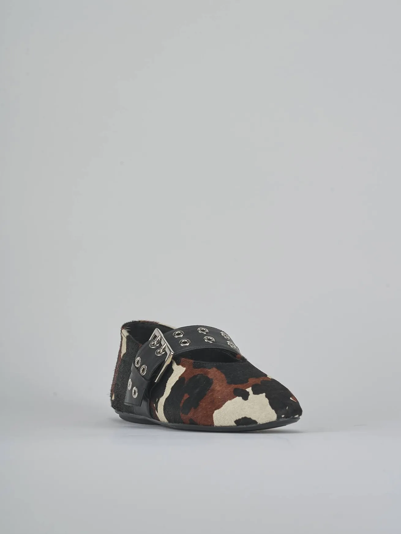 Ballerine tacco 1cm cavallino multicolor