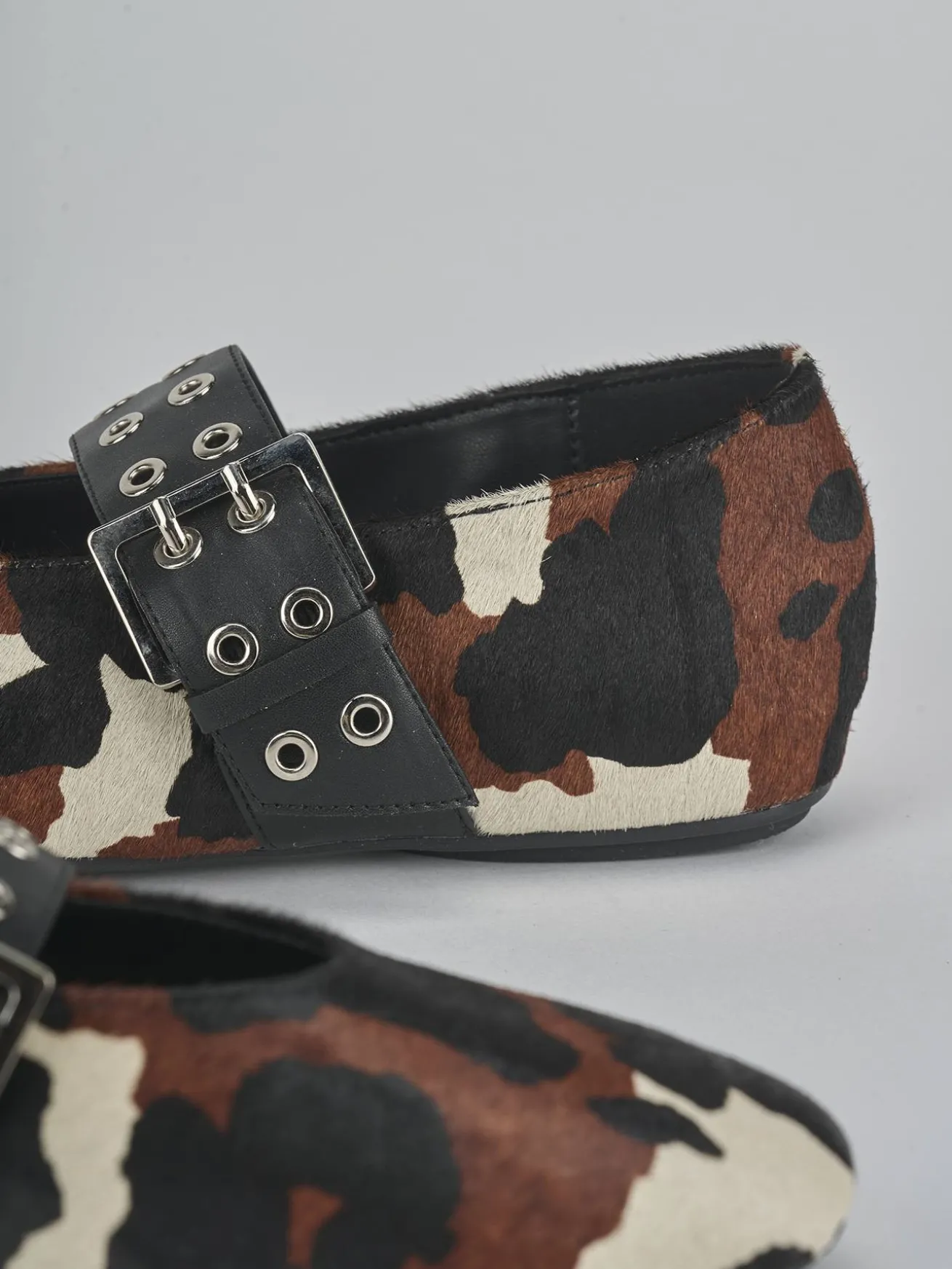 Ballerine tacco 1cm cavallino multicolor