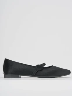 Ballerine tacco 1cm cavallino nero