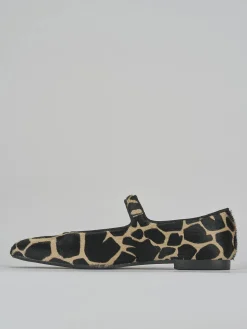 Ballerine tacco 1cm cavallino giraffa