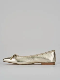 Ballerine tacco 1cm laminato oro