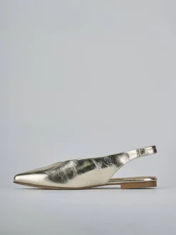 Ballerine tacco 1cm laminato oro