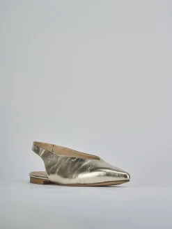 Ballerine tacco 1cm laminato oro