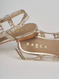 Ballerine tacco 1cm laminato oro