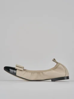 Ballerine tacco 1cm pelle beige